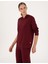 Kadın Vişne Oversize Modal Karışımlı Kapüşonlu Sweatshirt 50314972-VR223 3
