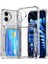 iPhone 17 Şeffaf Kılıf Pc + Tpu Telefon Kılıfı Kart Tutucu Ayaklık (Yurt Dışından) 3