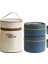 Taşınabilir Thermos 304 Paslanmaz Çelik Yalıtımlı Öğle Yemeği Kutusu Sızdır Köplü Kova Öğrenci Öğle Yemeği Kutusu Çok Katmanlı Yuvarlak Bento Kutusu (Yurt Dışından) 1