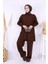 Triko Tunik Pantolon Takım 17035 Kahverengi 1