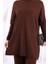 Triko Tunik Pantolon Takım 17035 Kahverengi 5