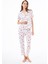 Premium Kadın Pijama Takımı Meyve Desenli Yumuşak Dokulu Kısa Kollu Gömlek Yaka 4