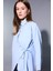 Regular Fit Gömlek Yaka Önden Bağlamalı Poplin Uzun Kollu Gömlek Tunik F8347AX25AU 3