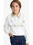 Erkek Çocuk Oversize Geniş Kalıp Polo Yaka Baskılı Uzun Kollu Tişört G1815A825AU 3