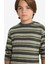 Erkek Çocuk Bisiklet Yaka Çizgili Uzun Kollu Tişört G1818A825AU 6