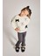 Kız Bebek 2'li Takım Baskılı Sweatshirt İspanyol Paça Tayt F4857A525AU 1