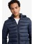 Su İtici Slim Fit Dar Kesim İç Cep Detaylı Kapüşonlu Fermuarlı Cepli Şişme Mont N4661AZ25AU 4