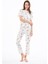 Premium Kadın Pijama Takımı Ayıcık Desenli Yumuşak Dokulu Kısa Kollu Bisiklet Yaka 4