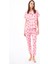 Premium Kadın Pijama Takımı Kiraz Desenli Yumuşak Dokulu Kısa Kollu Gömlek Yaka 1