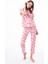 Premium Kadın Pijama Takımı Kiraz Desenli Yumuşak Dokulu Kısa Kollu Gömlek Yaka 3