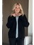 Siyah Kot Biyeli Çıtçıtlı Hırka - 231068 3