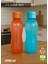 2’li Pp-5 Su Şişesi Seti – 1000 ml Sızdırmaz Matara, Bpa Free, Ev-Iş-Spor Için Mavi-Turuncu 1