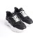 Jet-Tokyo Bağcıklı Ortopedik Taban Triko Detaylı Kadın Spor Ayakkabı Tbt - Siyah 4