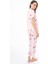 Premium Kadın Pijama Takımı Krem Ayıcık Desenli Yumuşak Dokulu Kısa Kollu Bisiklet Yaka 2