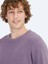 Mor Bisiklet Yaka Jakarlı Triko Kazak 3