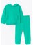 Lcw Baby Yeşil Kapüşonlu Uzun Kollu Basic Kız Bebek Sweatshirt ve Pantolon 2'li Takım 1