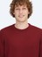 Kırmızı Bisiklet Yaka Düz Örgü Yün Karışımlı Triko Kazak 3