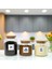Ahşap Vakum Kapaklı Cam Çay Türk Kahvesi Süt Tozu Saklama Kavanozu Seti Kahve Köşesi Etiket Hediyeli 7