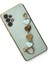 Samsung Galaxy A32 Elegant Charm Case (Kalpli Zincirli Kılıf) Elegant Silicone Cover - Su Yeşili 3