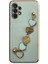 Samsung Galaxy A32 Elegant Charm Case (Kalpli Zincirli Kılıf) Elegant Silicone Cover - Su Yeşili 5