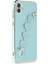 Samsung Galaxy A04 Elegant Charm Case (Kalpli Zincirli Kılıf) Elegant Silicone Cover - Su Yeşili 2