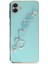 Samsung Galaxy A04 Elegant Charm Case (Kalpli Zincirli Kılıf) Elegant Silicone Cover - Su Yeşili 5