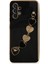 Samsung Galaxy A32 Elegant Charm Case (Kalpli Zincirli Kılıf) Elegant Silicone Cover - Siyah 5