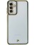 Samsung Galaxy M23 Elegant Liva Lens Kapak – (Şeffaf Gövde, Altın Çerçeveli Kamera Koruma) - Yeşil 2
