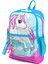 İlkokul Sırt Çantası 4 Bölmeli Ortopedik Unicorn Desenli Mavi Neon Pembe Kız Çocuk 27x38x14 cm 2