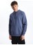 Lcw Casual Indigo Uzun Kollu Erkek Kalın Hoodie 1