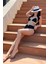 Kadın Siyah Beyaz Kaşkorse Yüksek Bel Bikini Takımı Şık Desenli ve Konforlu Kumaş 4