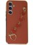 Samsung Galaxy A54 5g Elegant Charm Case (Kalpli Zincirli Kılıf) Elegant Silicone Cover - Kırmızı 5