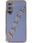 Samsung Galaxy A54 5g Elegant Charm Case (Kalpli Zincirli Kılıf) Elegant Silicone Cover - Gri 1