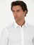 Erkek Beyaz Slim Fit Uzun Kollu Gömlek 50282347-VR013 2