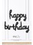 Happy Birthday El Yazısı Siyah Folyo Balon 1