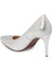 Platin Hakiki Deri Kadın Stiletto - K24S1AY67599-U2M 2