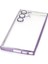 Samsung Galaxy S23 Ultra Crystal Shield Lensli Silikon (Lens Protector / Kamera Koruyucu Kılıf) - Mor 5