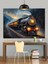 Raylarda Ilerleyen Buharlı Tren Dekoratif Kanvas - Mdf Ahşap Tablo 1