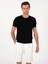 Erkek Siyah Slim Fit Bisiklet Yaka Triko T-Shirt 50313587-VR046 1