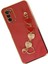 Samsung Galaxy A03S Elegant Charm Case (Kalpli Zincirli Kılıf) Elegant Silicone Cover - Kırmızı 3