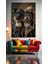 Çift Köpekler V1 Ev Duvar Salon Güzellik Salonu Ofis Dükkan Dekarasyon Kanvas Tablo 1