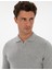 Erkek Gri Melanj Slim Fit Polo Yaka Fermuarlı Basic Triko Kazak 50315406-VR086 2