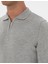 Erkek Gri Melanj Slim Fit Polo Yaka Fermuarlı Basic Triko Kazak 50315406-VR086 7