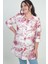 Kadın Kol Katlamalı Batik Desenli Büyük Beden Uzun Gömlek 3