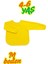 Sarı Boyama Önlüğü M Beden 4-6 Yaş Su Itici Kumaş 1
