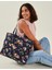 Floral Prınted Shopper Navy 4