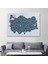 Türkiye Haritası Kanvas Tablo Il ve Ilçeli Ayrıntılı Eğitici Dekoratif Tablo 3037 2
