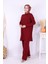 Triko Tunik Pantolon Takım 17035 Bordo 2