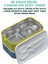 Bento 1000ML Lunchbox Yeni Koleksiyon 2 Katlı 3 Bölmeli Paslanmaz Çelik Sefer Tası Yemek Kutusu 2