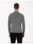 Erkek Gri Melanj Slim Fit Çeyrek Yaka Basic Triko Kazak 50315456-VR086 5